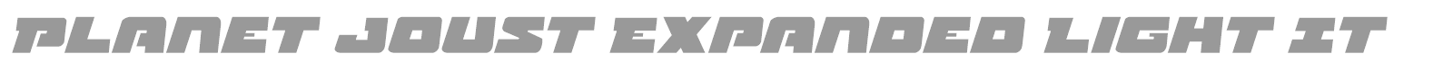 Planet Joust font preview