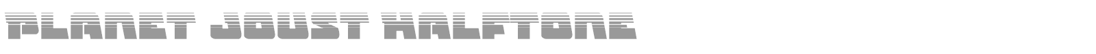 Planet Joust font preview