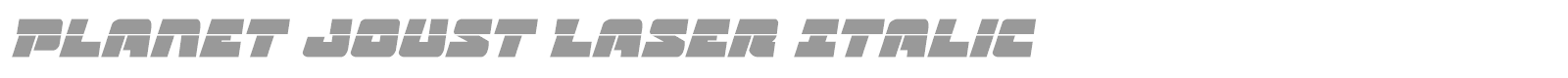 Planet Joust font preview