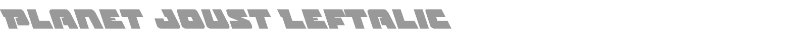 Planet Joust font preview