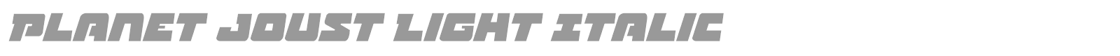 Planet Joust font preview