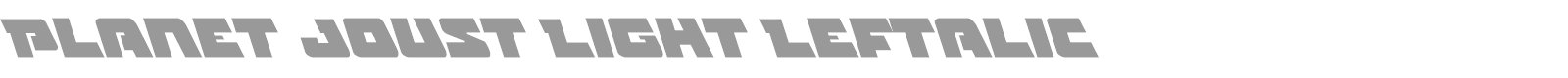 Planet Joust font preview