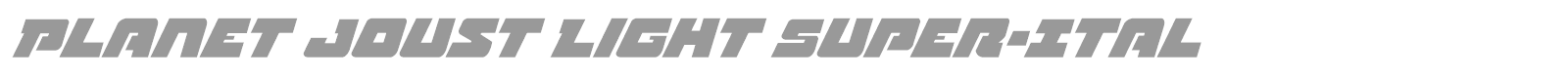 Planet Joust font preview