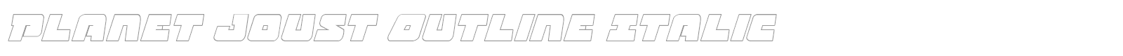 Planet Joust font preview