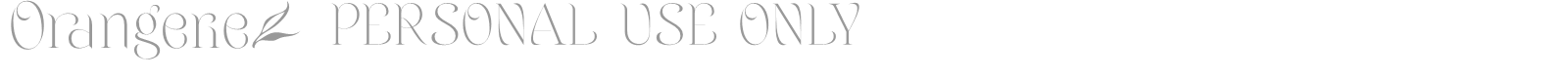 Orangerie font preview