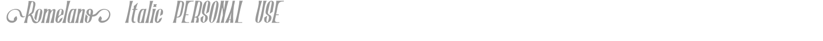 Romelano font preview