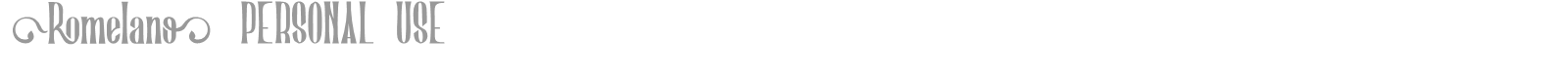 Romelano font preview