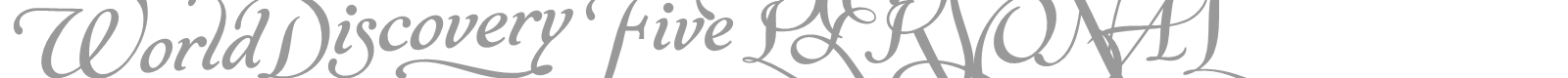 World Discovery font preview