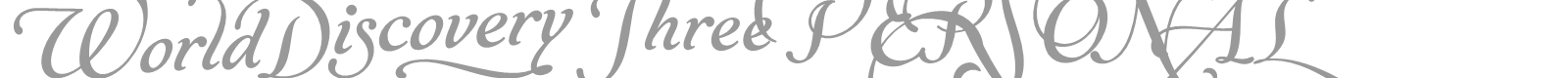World Discovery font preview
