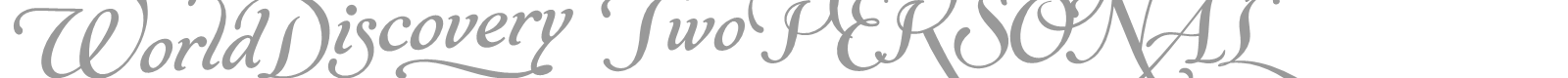 World Discovery font preview