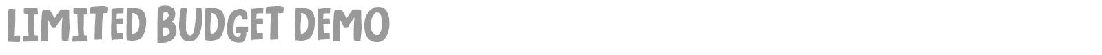 Limited Budget font preview