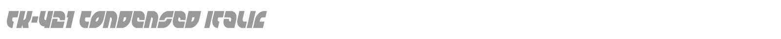 TK-421 font preview