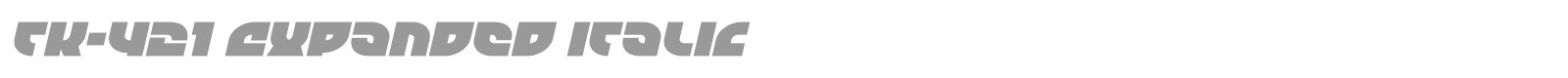 TK-421 font preview