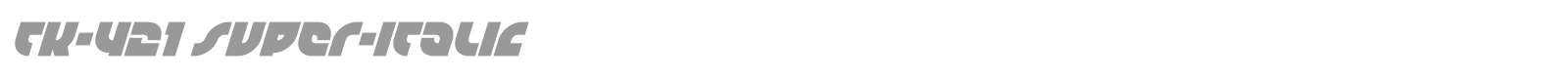 TK-421 font preview