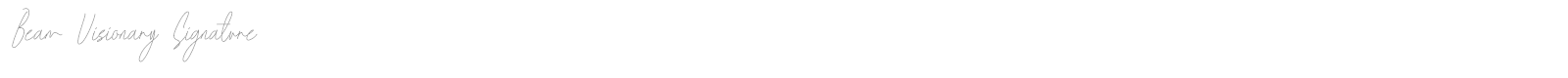 Beam Visionary Signature font preview
