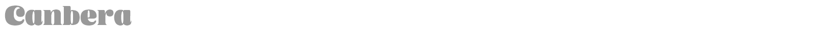 Canbera font preview