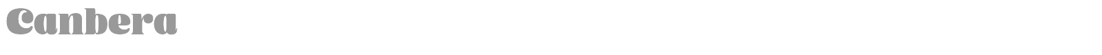 Canbera font preview