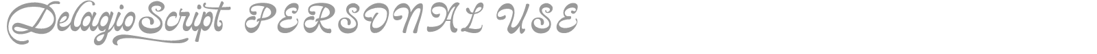 Delagio Script font preview