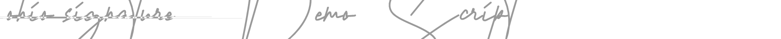 Ohio Signature Script font preview