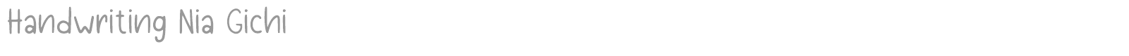 Handwriting Nia Gichi font preview