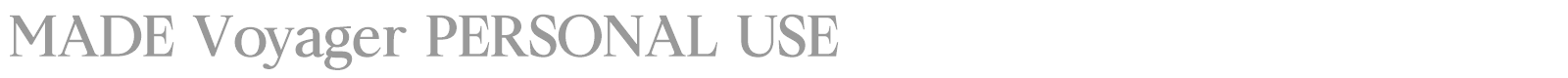 MADE Voyager font preview