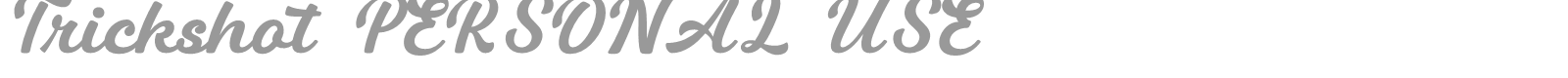 Trickshot font preview