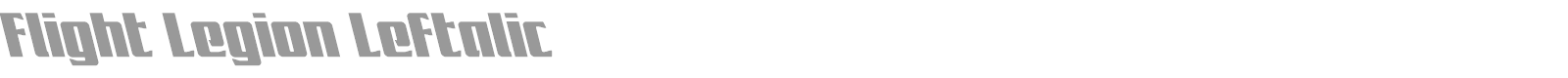 Flight Legion font preview