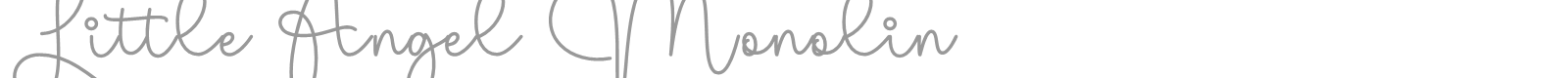 Little Angel Monoline font preview