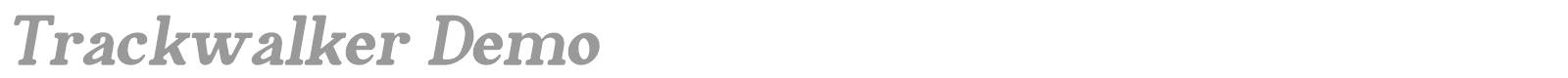 Trackwalker font preview