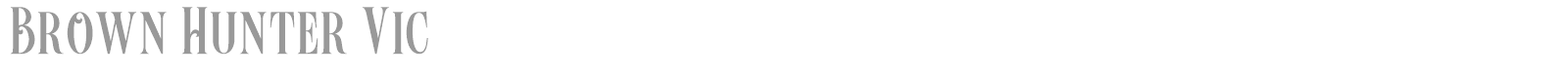 Brown Hunter Vic font preview