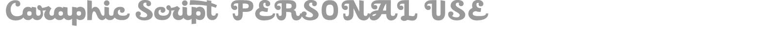 Caraphic Script font preview