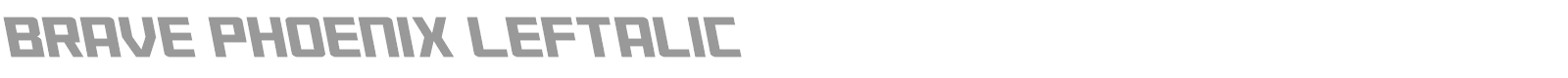 Brave Phoenix font preview
