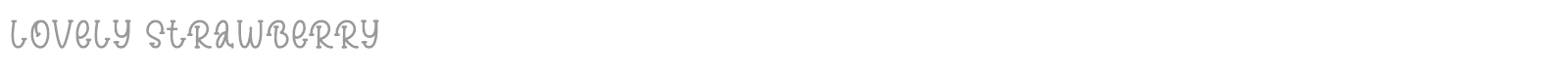 Lovely Strawberry font preview