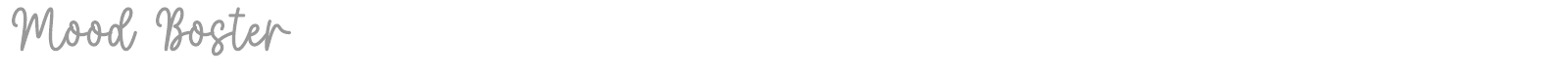 Mood Boster font preview