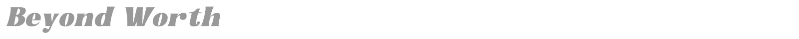 Beyond Worth font preview