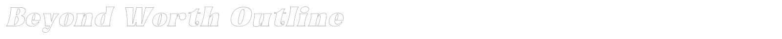 Beyond Worth font preview