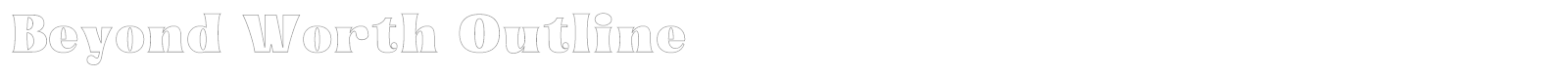 Beyond Worth font preview