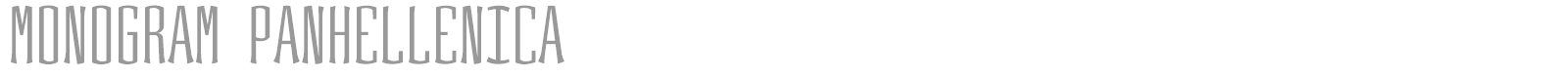 Monogram Panhellenica font preview