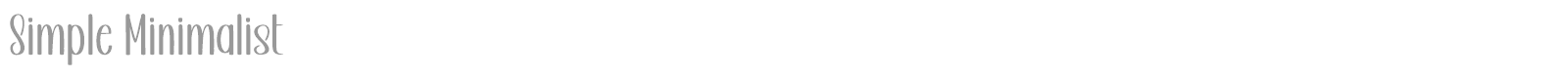 Simple Minimalist font preview