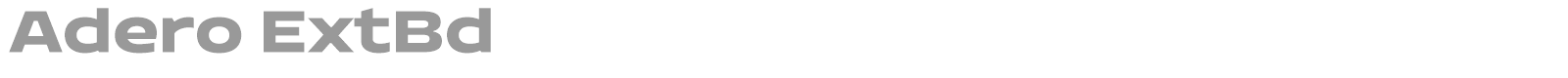 Adero font preview
