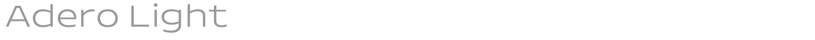 Adero font preview