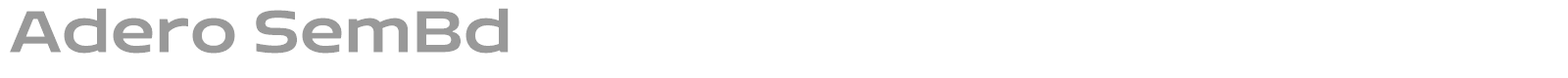 Adero font preview