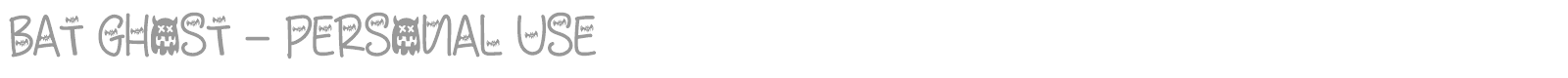 Bat Ghost font preview