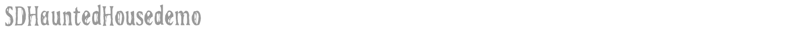 SD Haunted House font preview
