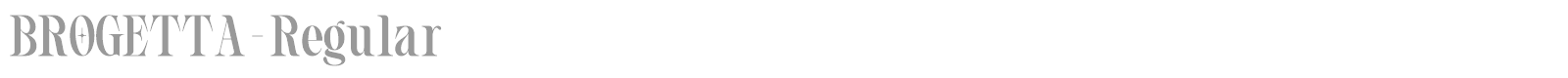 Brogetta font preview