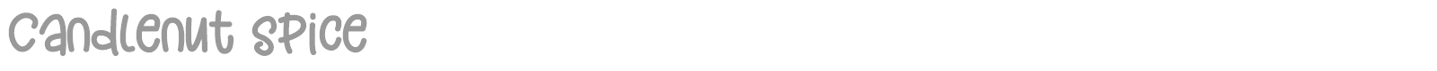 Candlenut Spice font preview