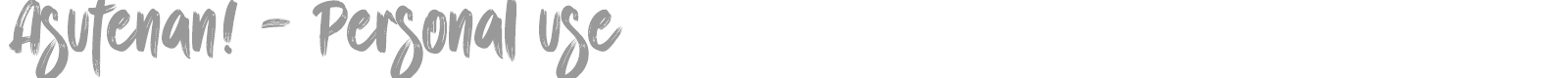 Asutenan! font preview