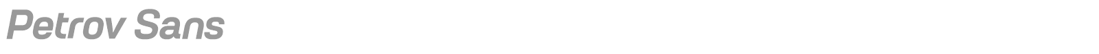 Petrov Sans font preview