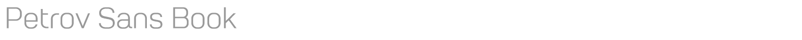 Petrov Sans font preview