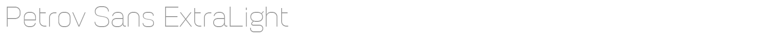 Petrov Sans font preview